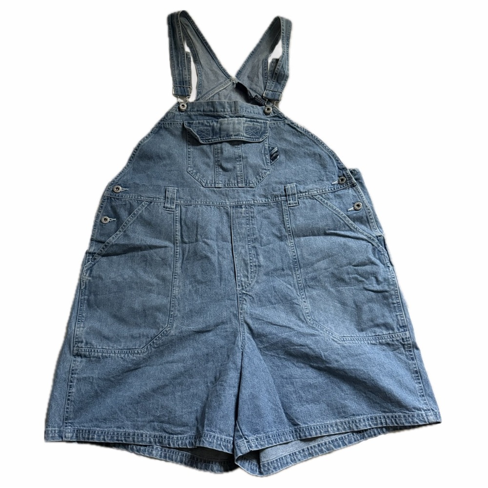 Vintage Cabin Creek Denim Short Overalls 2X Carpenter 90s Cottagecore